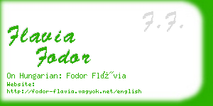 flavia fodor business card